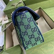 Gucci Shoulder GG Marmont Small Green/Blue | 443497 - 4