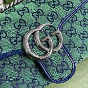 Gucci Shoulder GG Marmont Small Green/Blue | 443497 - 5