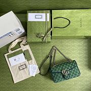 Gucci Shoulder GG Marmont Small Green/Blue | 443497 - 6