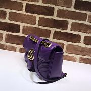 Gucci Shoulder GG Marmont Mini Purple | 446744 - 3