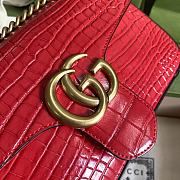 GG Marmont crocodile small shoulder red bag | 443497 - 6