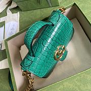 GG Marmont crocodile mini top handle green bag | 547260  - 2