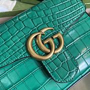 GG Marmont crocodile mini top handle green bag | 547260  - 3