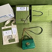GG Marmont crocodile mini top handle green bag | 547260  - 5