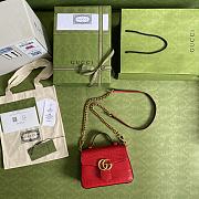 GG Marmont crocodile mini top handle red bag | 547260 - 6