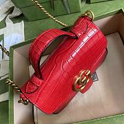 GG Marmont crocodile mini top handle red bag | 547260 - 5