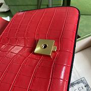 GG Marmont crocodile mini top handle red bag | 547260 - 4
