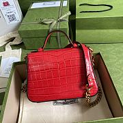 GG Marmont crocodile mini top handle red bag | 547260 - 2