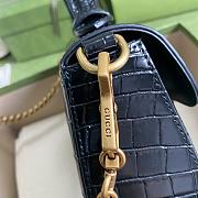GG Marmont crocodile mini top handle black bag | 547260 - 6
