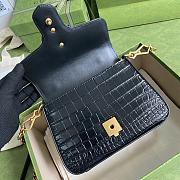 GG Marmont crocodile mini top handle black bag | 547260 - 5
