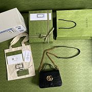 GG Marmont crocodile mini top handle black bag | 547260 - 3
