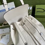 GG embossed backpack white leather | 625770 - 5