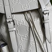 GG embossed backpack white leather | 625770 - 2
