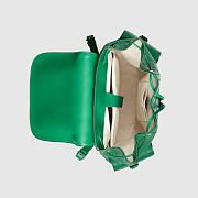 GG embossed backpack green leather | 625770 - 5