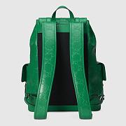 GG embossed backpack green leather | 625770 - 3