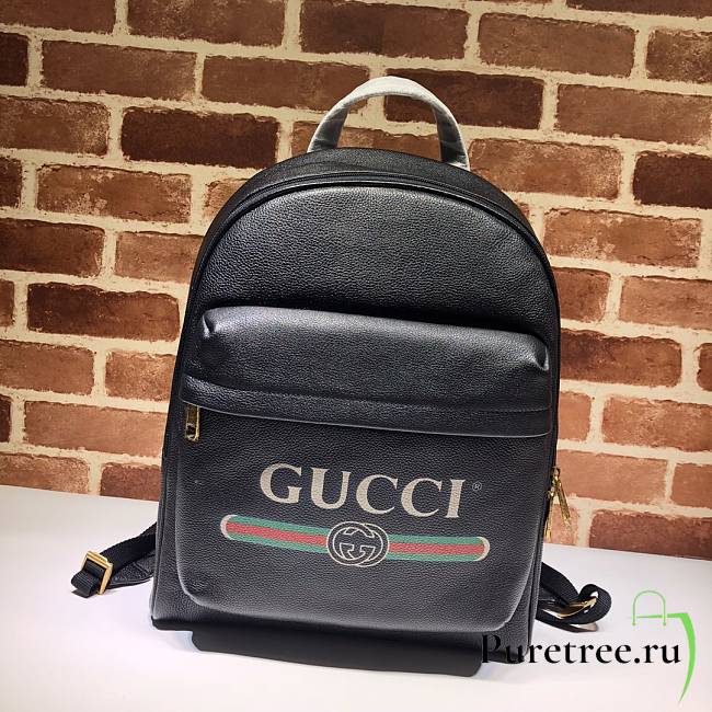 Gucci Print Leather Backpack black | 547834 - 1