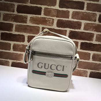 Gucci Print Messenger Bag in white | 523591