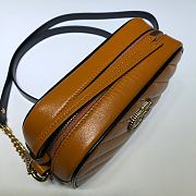 GG Marmont small matelassé shoulder bag brown 18cm | 448065 - 4