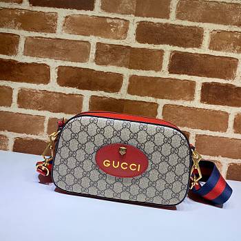 Gucci Neo Vintage GG Supreme messenger red bag | ‎476466