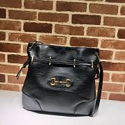 Gucci 1955 Horsebit Messenger Black Bag | 602089 - 1