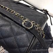 Chanel Grained Calfskin Black Backpack | AS1371 - 3