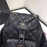 Chanel Grained Calfskin Black Backpack | AS1371 - 5