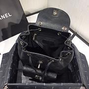 Chanel Grained Calfskin Black Backpack | AS1371 - 4