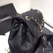 Chanel Grained Calfskin Black Backpack | AS1371 - 2
