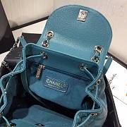 Chanel Grained Calfskin Blue Backpack | AS1371 - 6