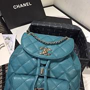 Chanel Grained Calfskin Blue Backpack | AS1371 - 4