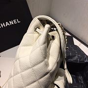 Chanel Grained Calfskin White Backpack | AS1371 - 3