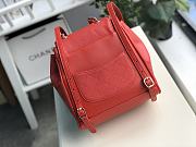 Chanel Grained Calfskin Red Backpack | A57571  - 4