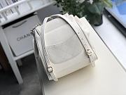 Chanel Grained Calfskin White Backpack | A57571 - 5