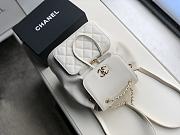 Chanel Grained Calfskin White Backpack | A57571 - 4