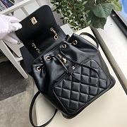 Chanel Grained Calfskin Black Backpack | A57571 - 5