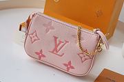 LV Mini Pochette Accessoires Monogram Pink Leather | M80501  - 4