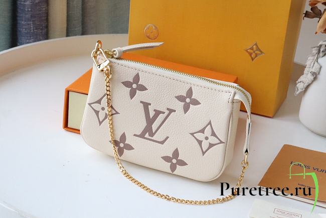 LV Mini Pochette Accessoires Monogram White Leather | M80501  - 1