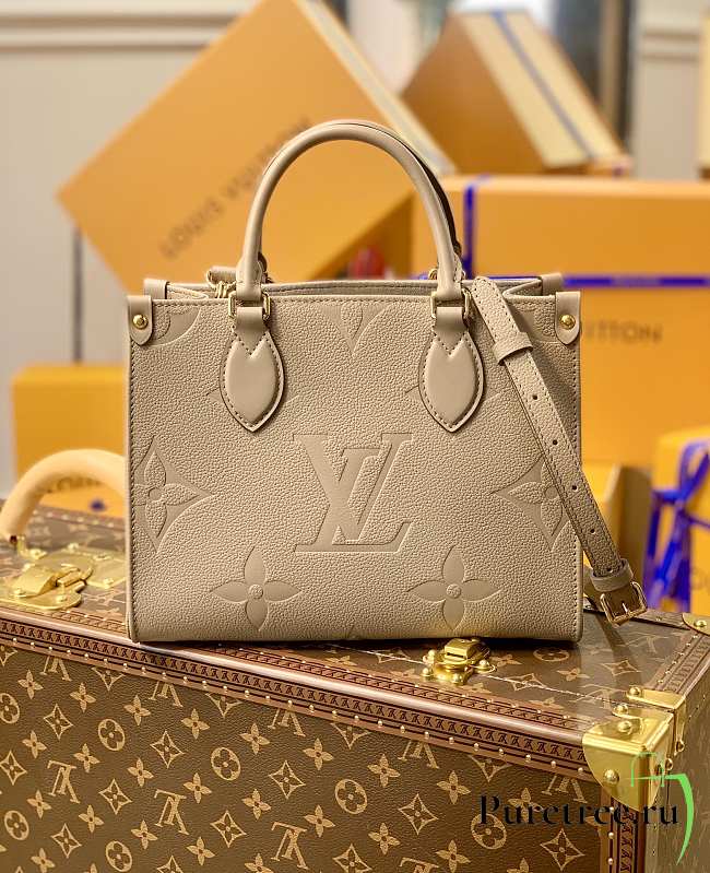 Louis Vuitton Onthego MM Monogram Tote Bag Beige 34 | M45888 - 1