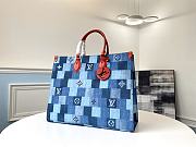 Louis Vuitton Onthego GM Monogram Denim Tote Bag | M44992 - 6