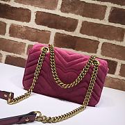 GUCCI Velvet Matelasse GG Marmont Pink | 446744 - 4