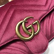 GUCCI Velvet Matelasse GG Marmont Pink | 446744 - 5