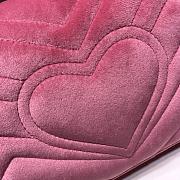 GUCCI Velvet Matelasse GG Marmont Light Pink | 446744 - 5