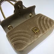 GUCCI Velvet Matelasse GG Marmont Beige | 446744 - 2