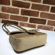 GUCCI Velvet Matelasse GG Marmont Beige | 446744 - 5