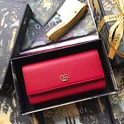 Gucci Pre-Owned GG Marmont continental red wallet | 456116 - 1