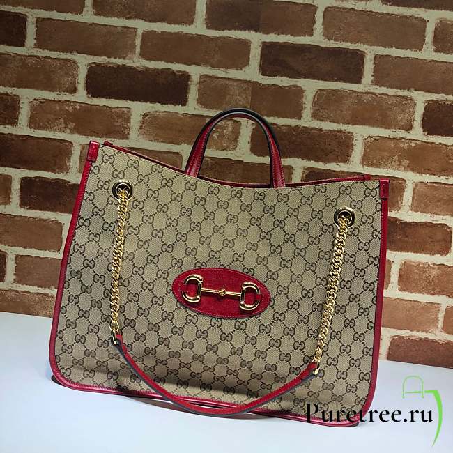 Gucci Horsebit 1955 large tote bag red | 623695 - 1