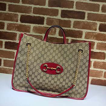 Gucci Horsebit 1955 large tote bag red | 623695
