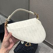 Dior Saddle Small Bag White Dior Oblique size 19.5cm - 3
