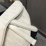 Dior Saddle Small Bag White Dior Oblique size 19.5cm - 6