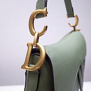 Dior Saddle Bag Green Grain Leather size 25.5 x 20 x 6.5 cm - 5